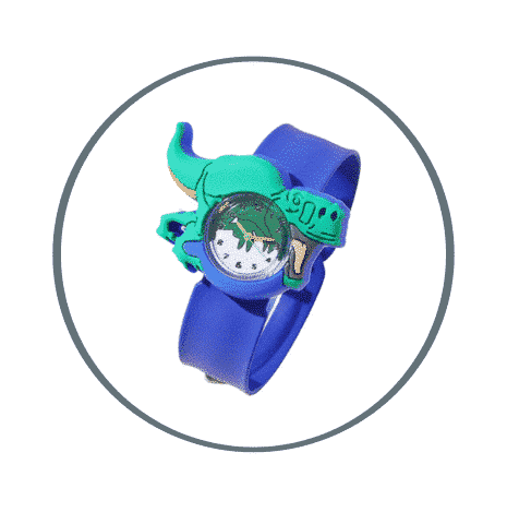 RELOJ NIÑOS MODS772 AZUL DINOSAURIO