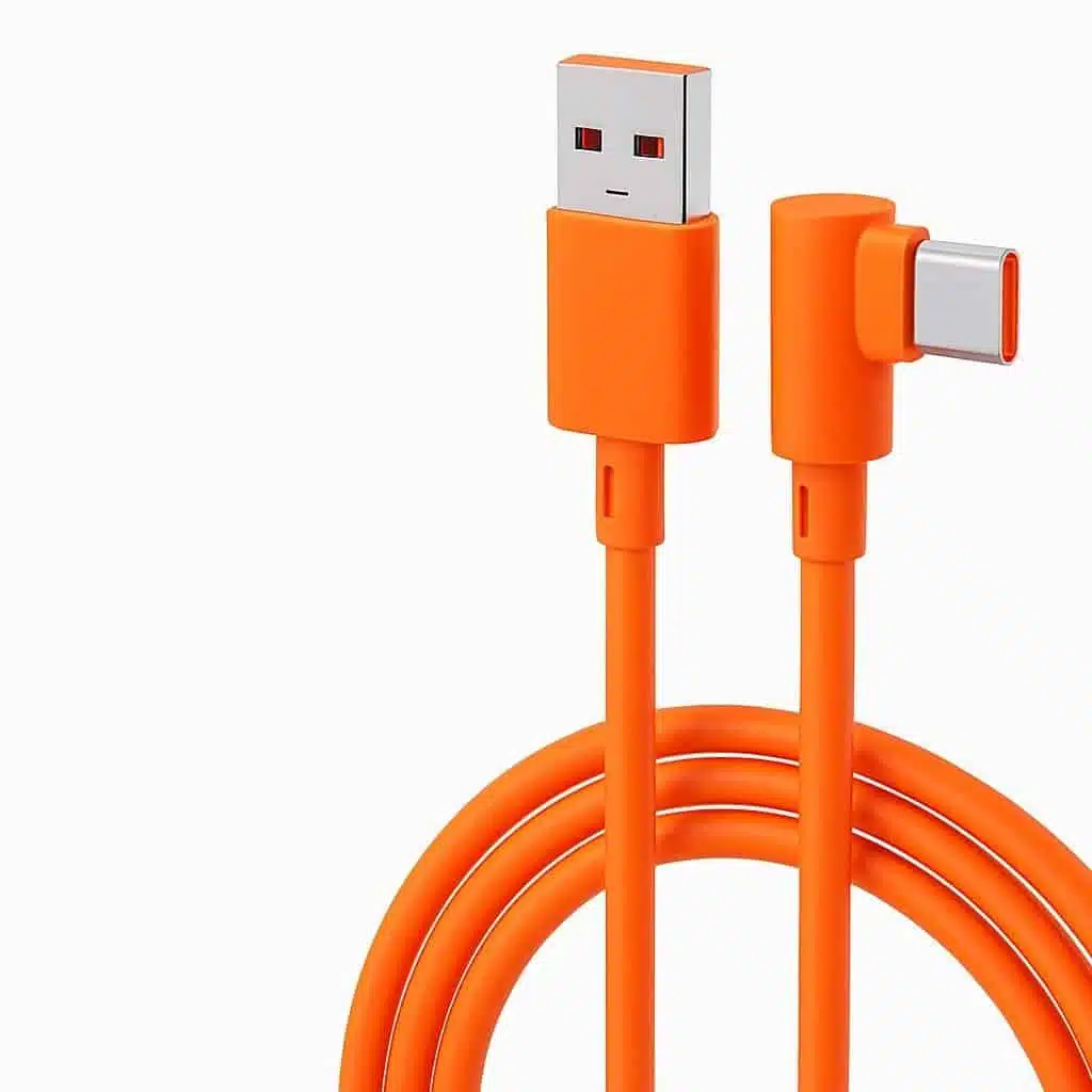 CABLE TIPO C A C 90° NARANJA MODX002C