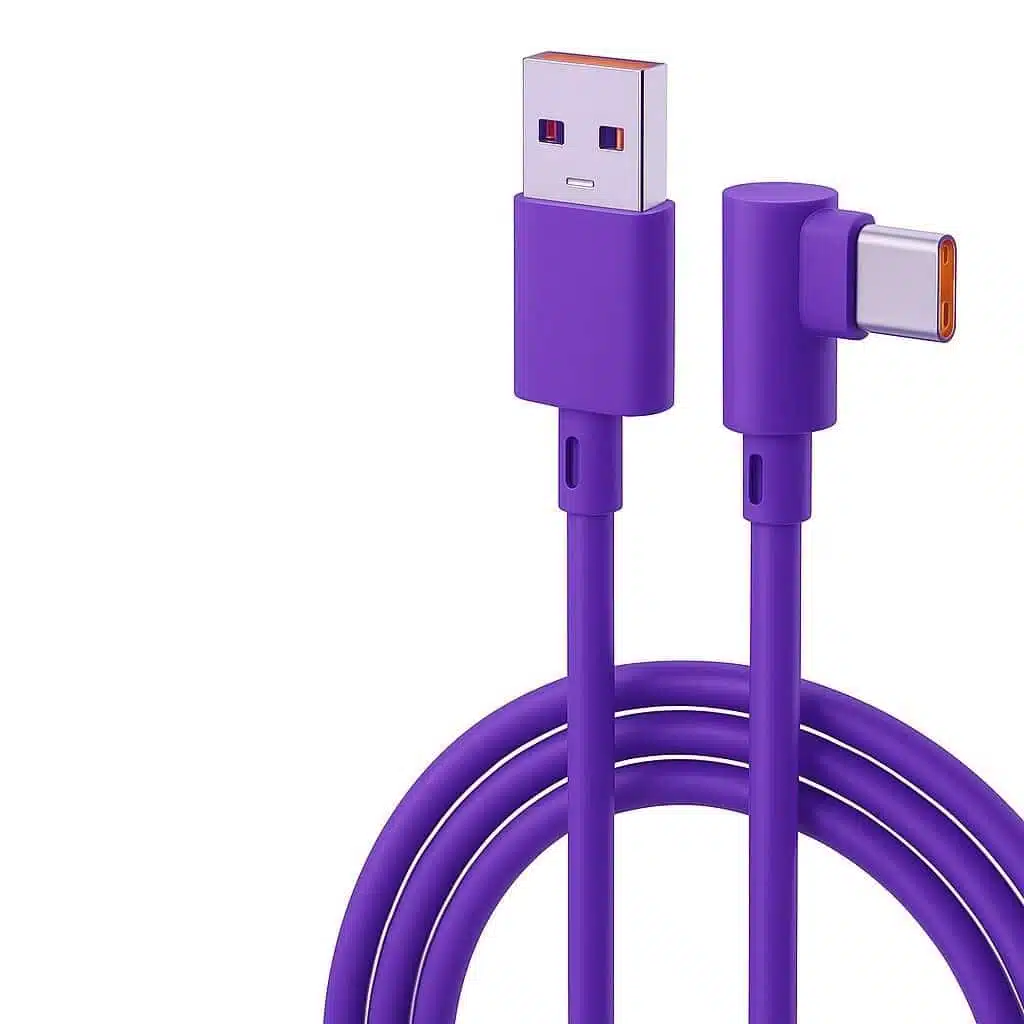 CABLE TIPO C A C 90° VIOLETA MODX002C