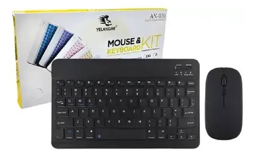 TECLADO Y MOUSE BLUETOOTH PC NEGRO AN030 YELANDAR