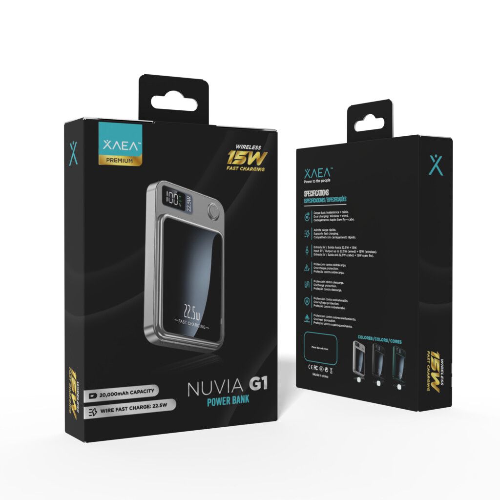 Powerbank - Bateria portatil 20.000mAh - XAEA - MODX-000K - NEGRO