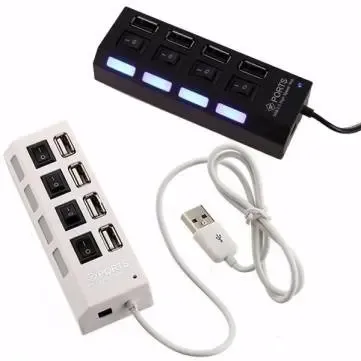 HUB USB 4 PUERTOS CON TECLA ENCENDIDO