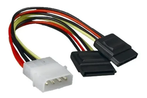 CABLE ADAPTADOR FUENTE - 1 MOLES A 2 SATA