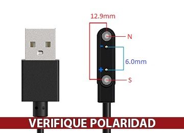 CABLE USB  SMART WACH  2 PINES