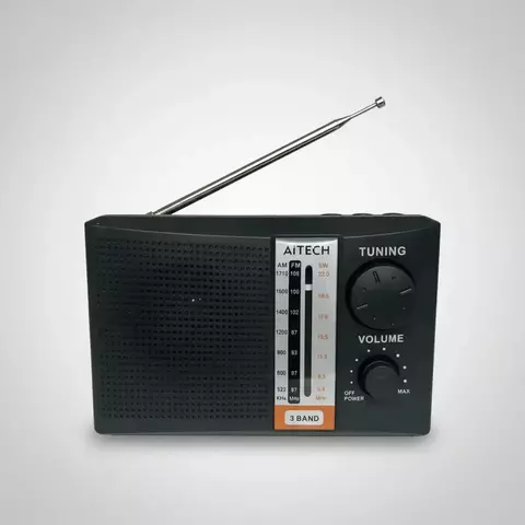 RADIO AM FM AITECH 3 BANDAS RECARGABLE 18650