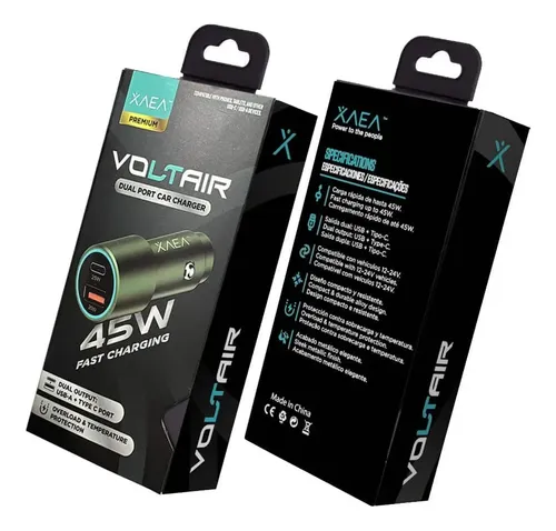CABEZAL DE CARGA AUTO 5V TC Y USB TURBO