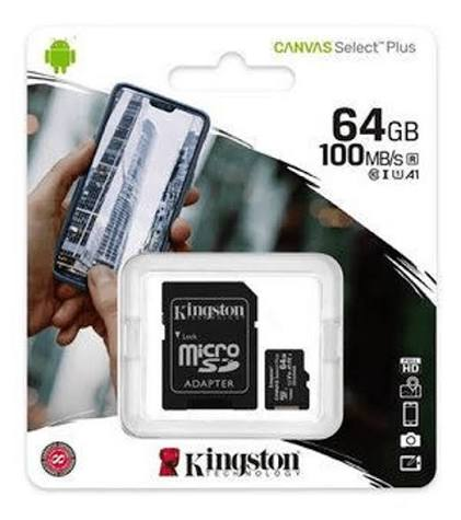 MEMORIA MICRO SD KINGSTONE 64GB 100MBPS