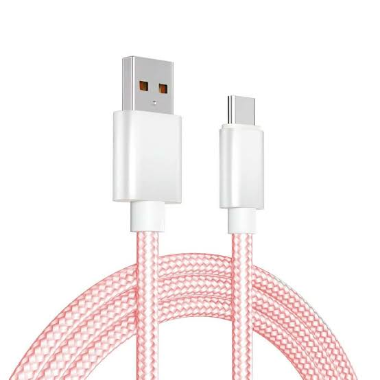 CABLE CARGA DATOS SOOK TIPO C TELA ROSA