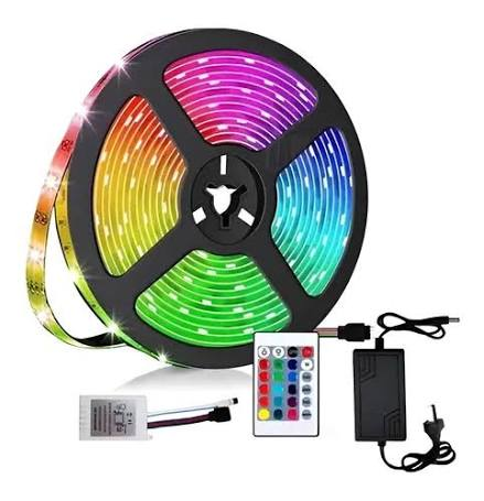 TIRA LED RGB 5050 COLORES CONTROL TRANSFO