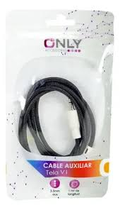 CABLE AUXILIAR TELA 1MT - PLATEADO