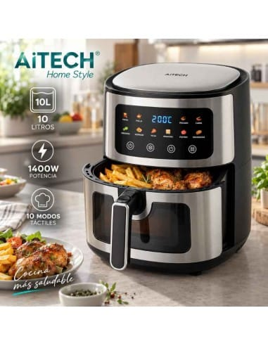 FREIDORA DE AIRE AITECH 10 MODOS TACTIL 1400W 10L
