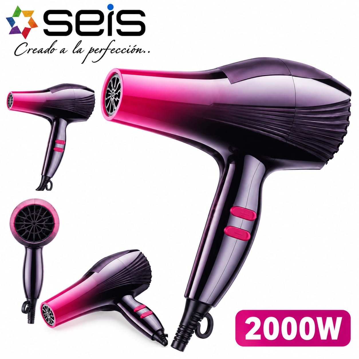 SECADOR DE PELO SEIS 2000 WATTS SP29